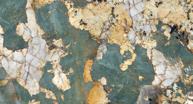 Italian Slab Patagonia Emerald Face A 64" x 128" 1/2" Porcelain Lux